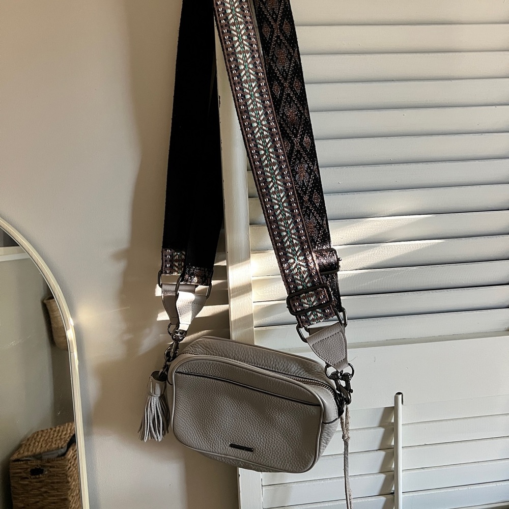 Rebecca Minkoff Leather Cross Body Bag w 2 Guitar Straps